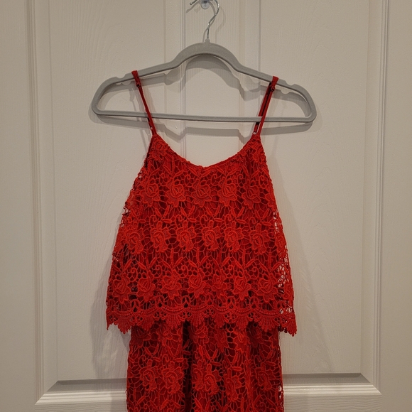 Red Floral Romper - Picture 6 of 6